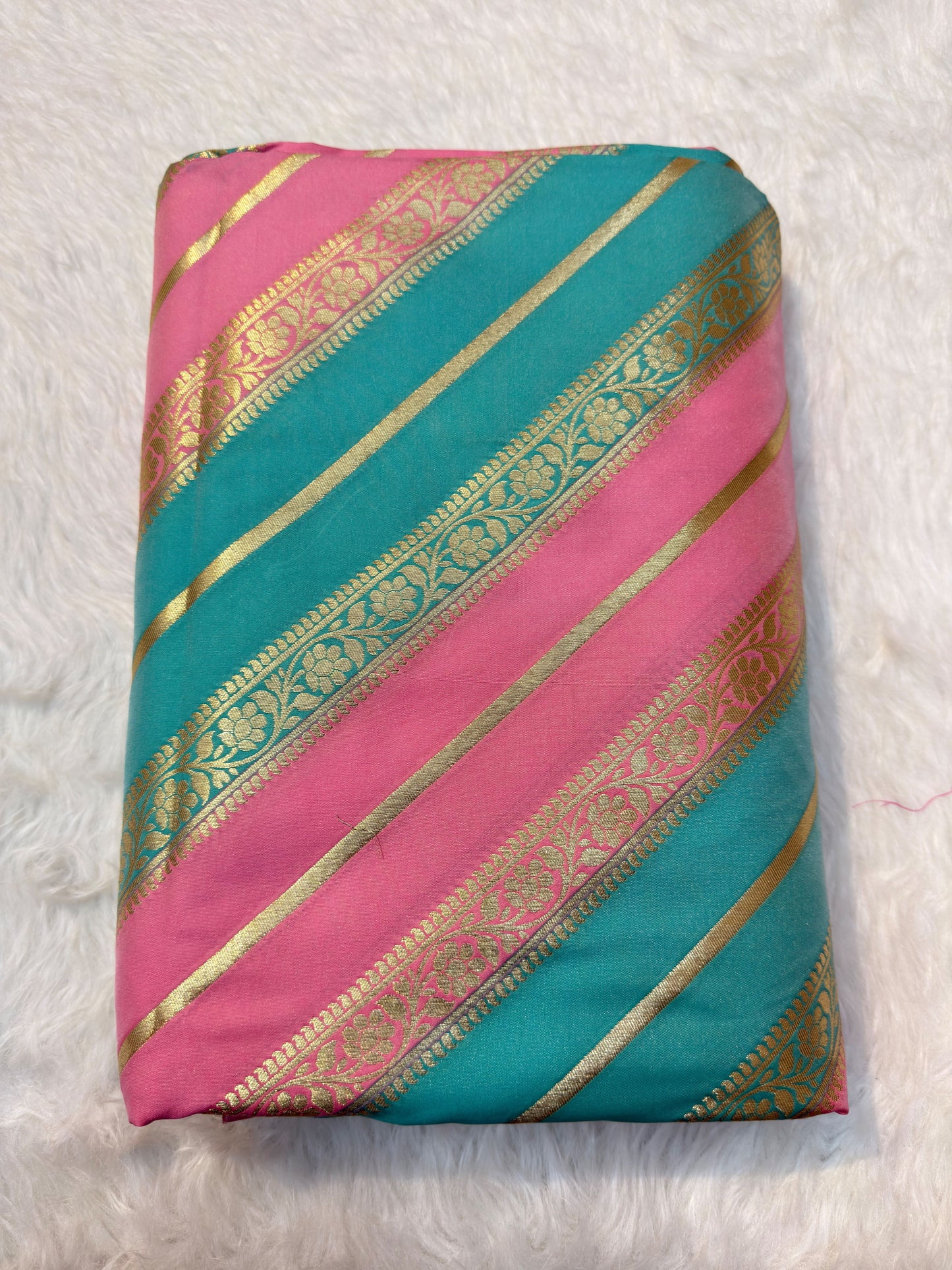 Banarasi Rangakat Polyster Silk Fabrics