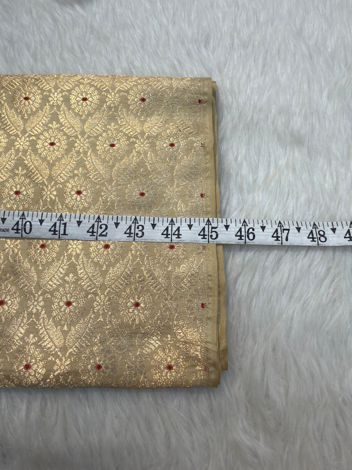 Pure Banarasi Brocade Gold Colour Fabrics