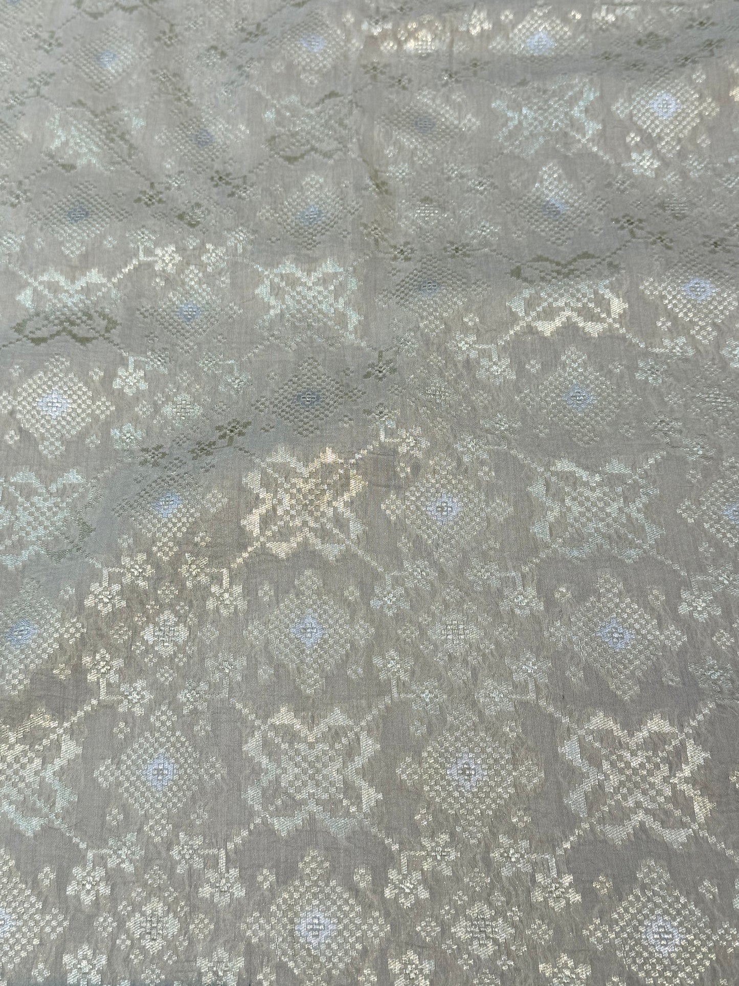 Pure Munga Silk Jaal Fabric