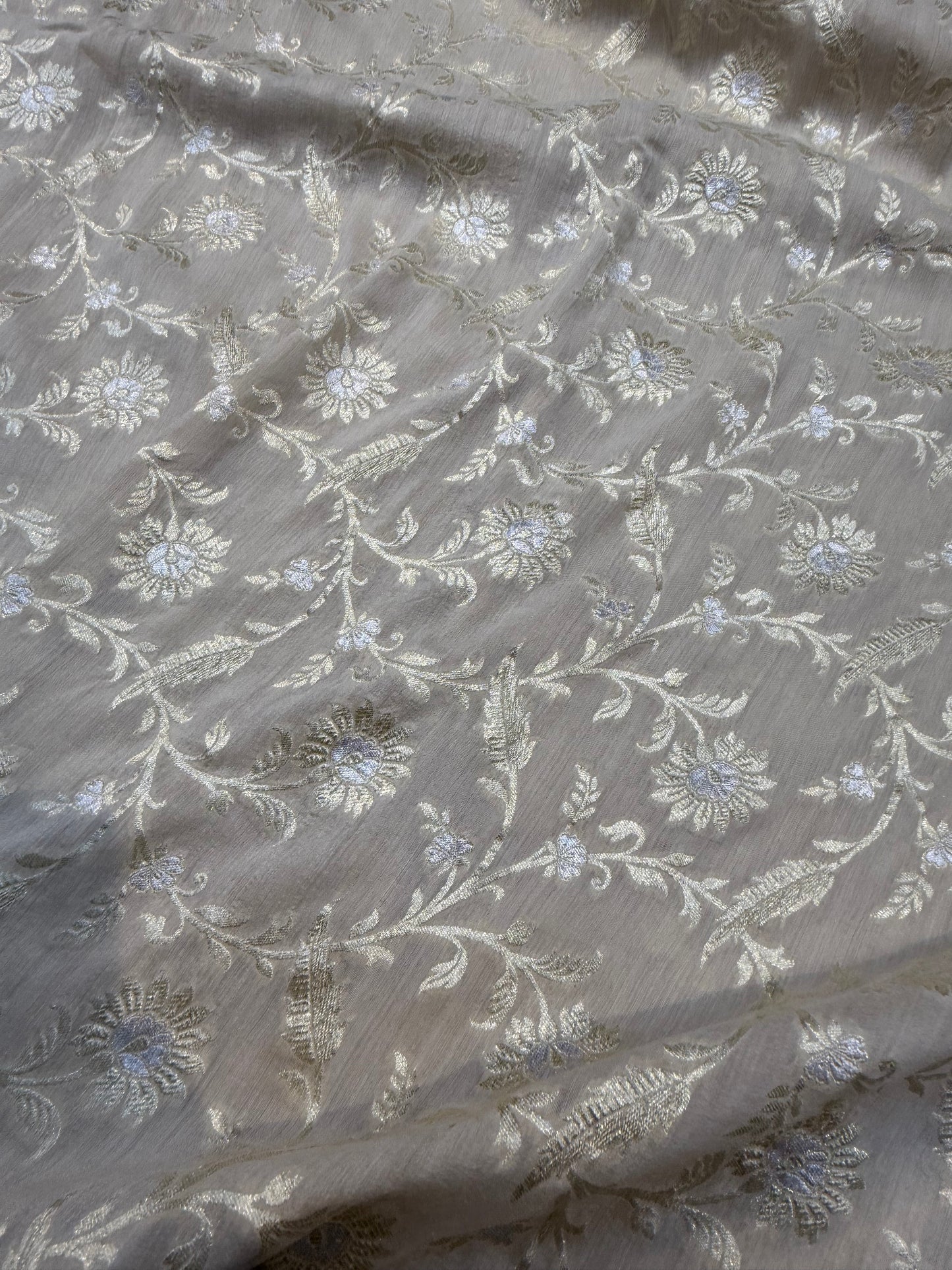 Pure Munga Silk Jaal Fabric