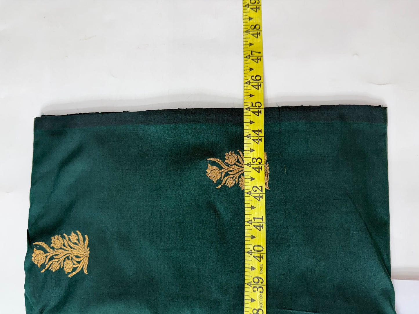 Handwoven Emerlad Green Color Katan Silk Fabrics