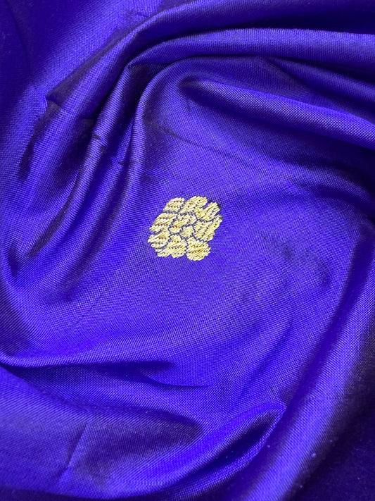 Handwoven Royal Blue Katan Silk Fabrics