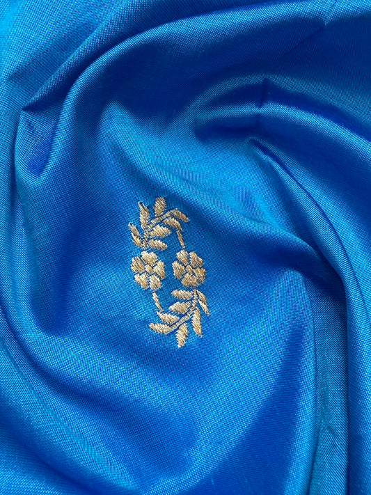 Handwoven Royal Blue Color Katana Silk Fabric