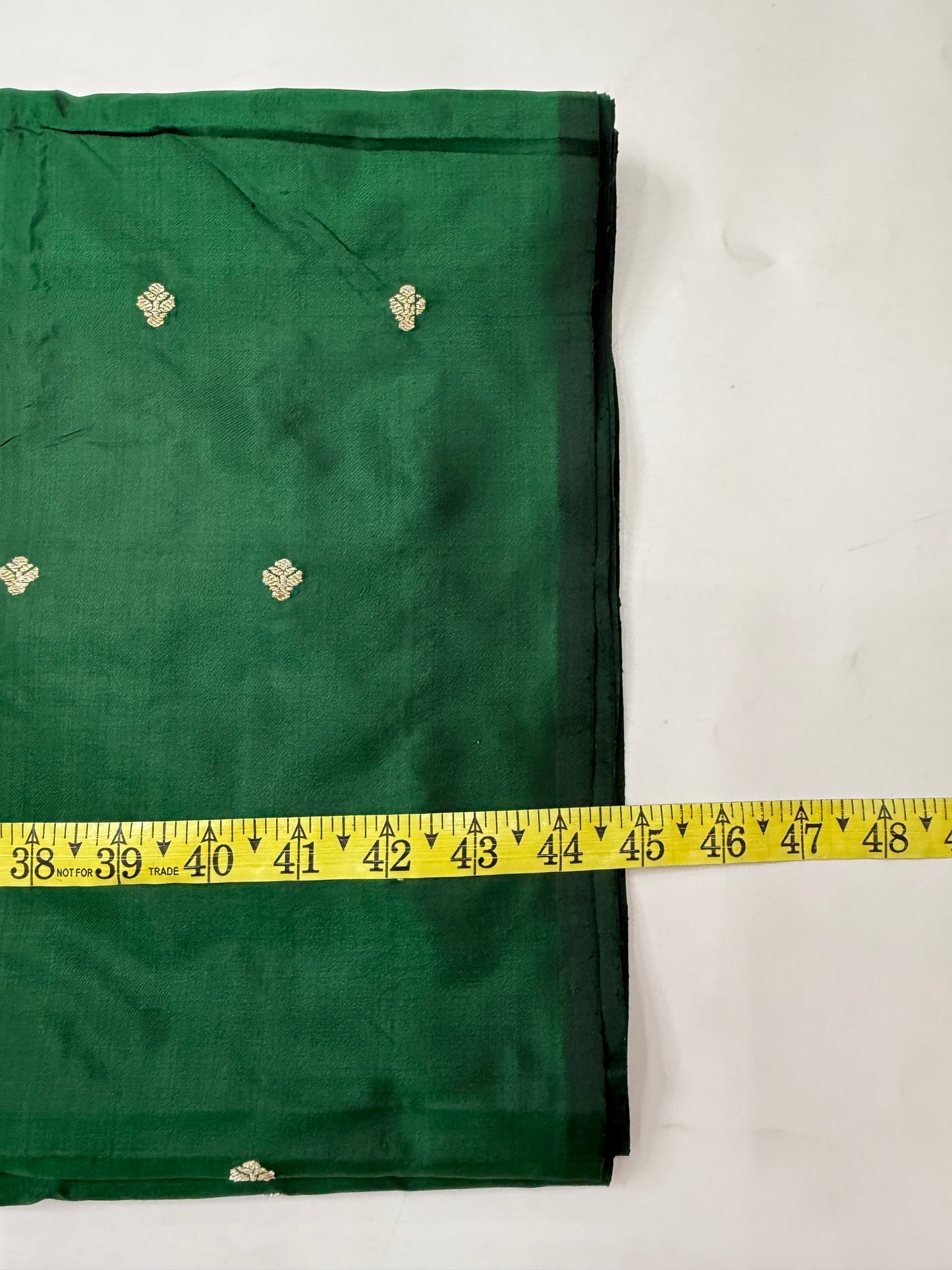 Handwoven Emerlad Green Color Katan Silk Fabrics