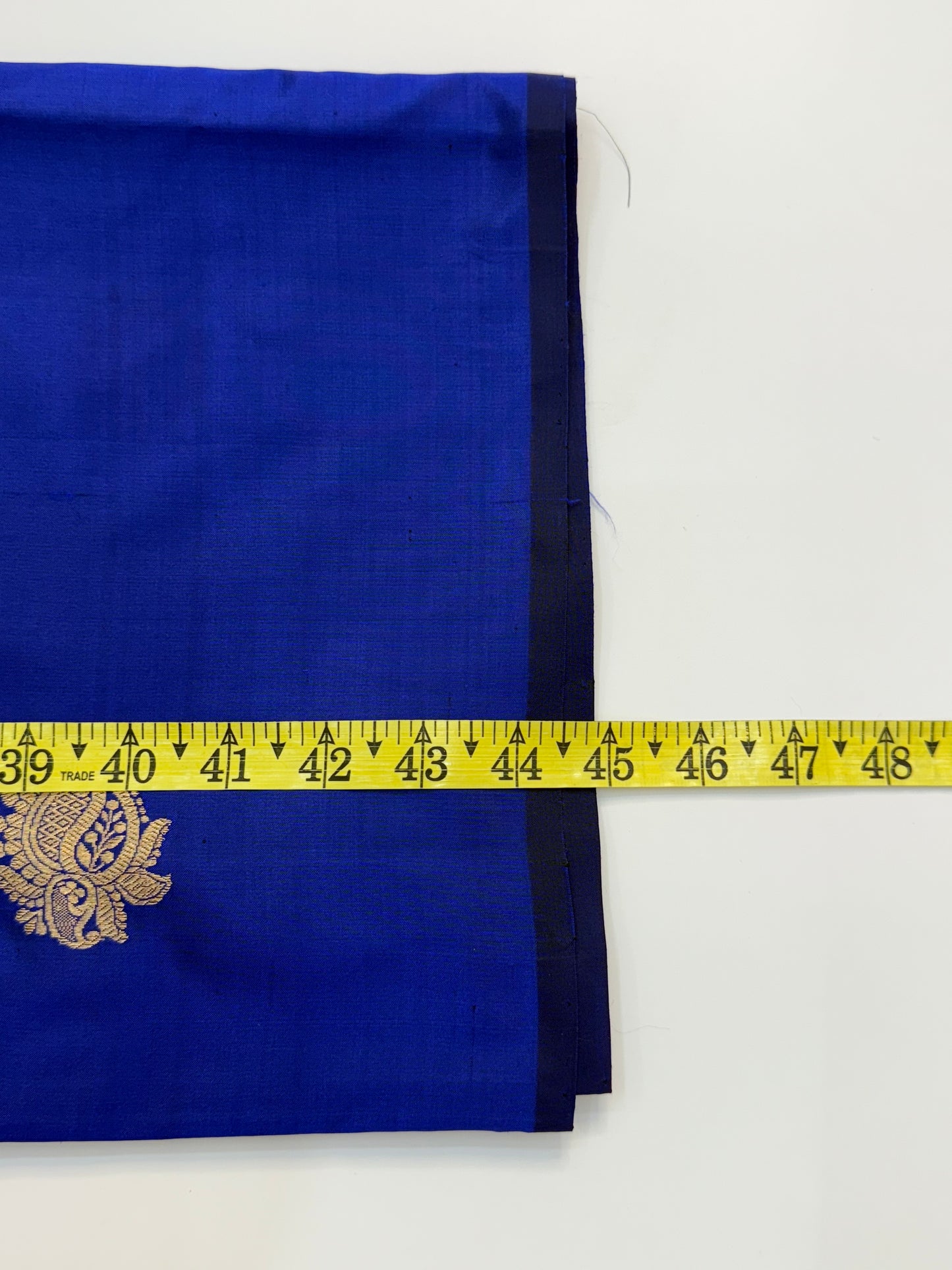 Handwoven Navy Blue Katan Silk Fabrics