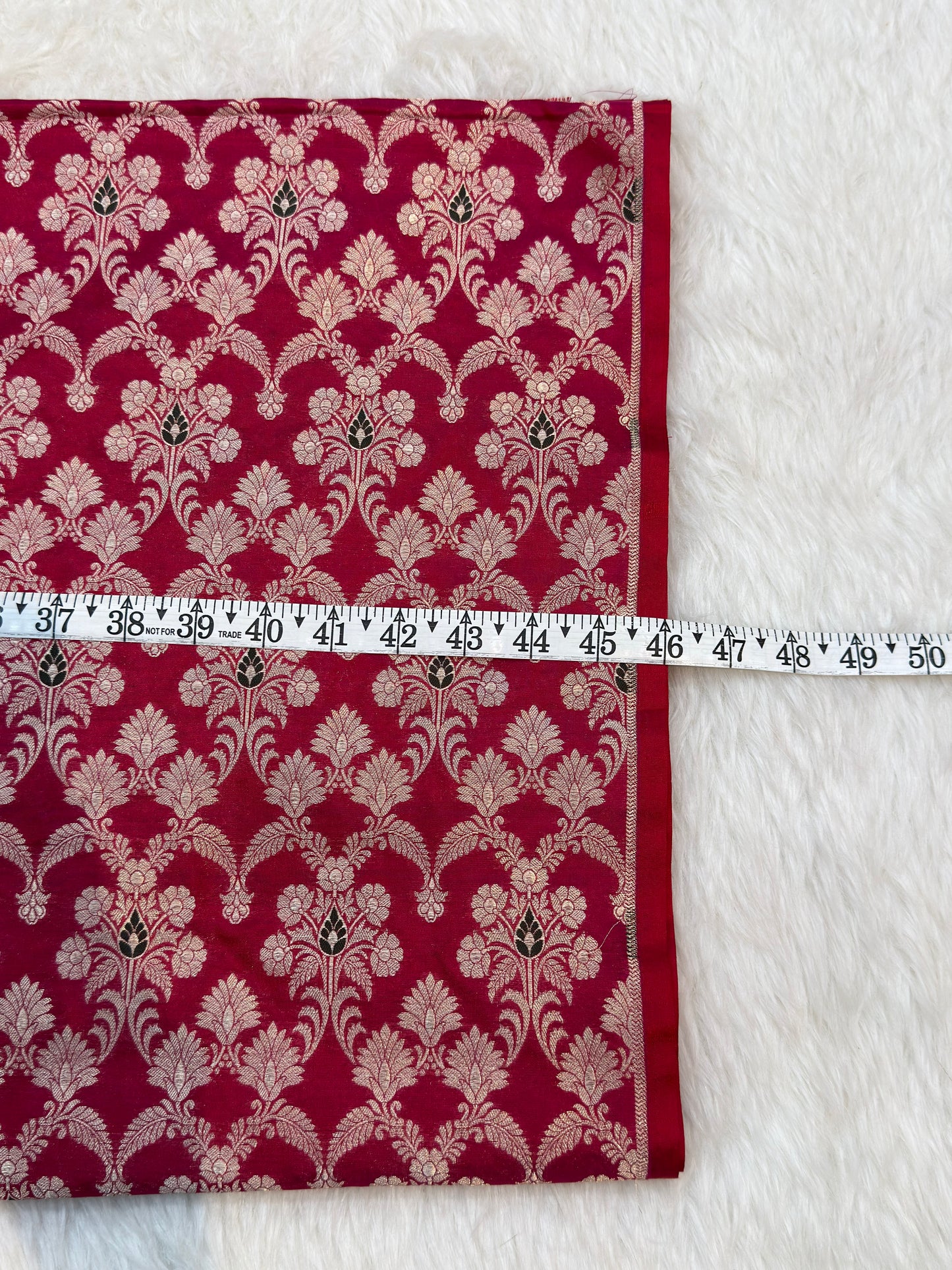 Pure Banarasi Brocade Rani Pink Colour Fabrics