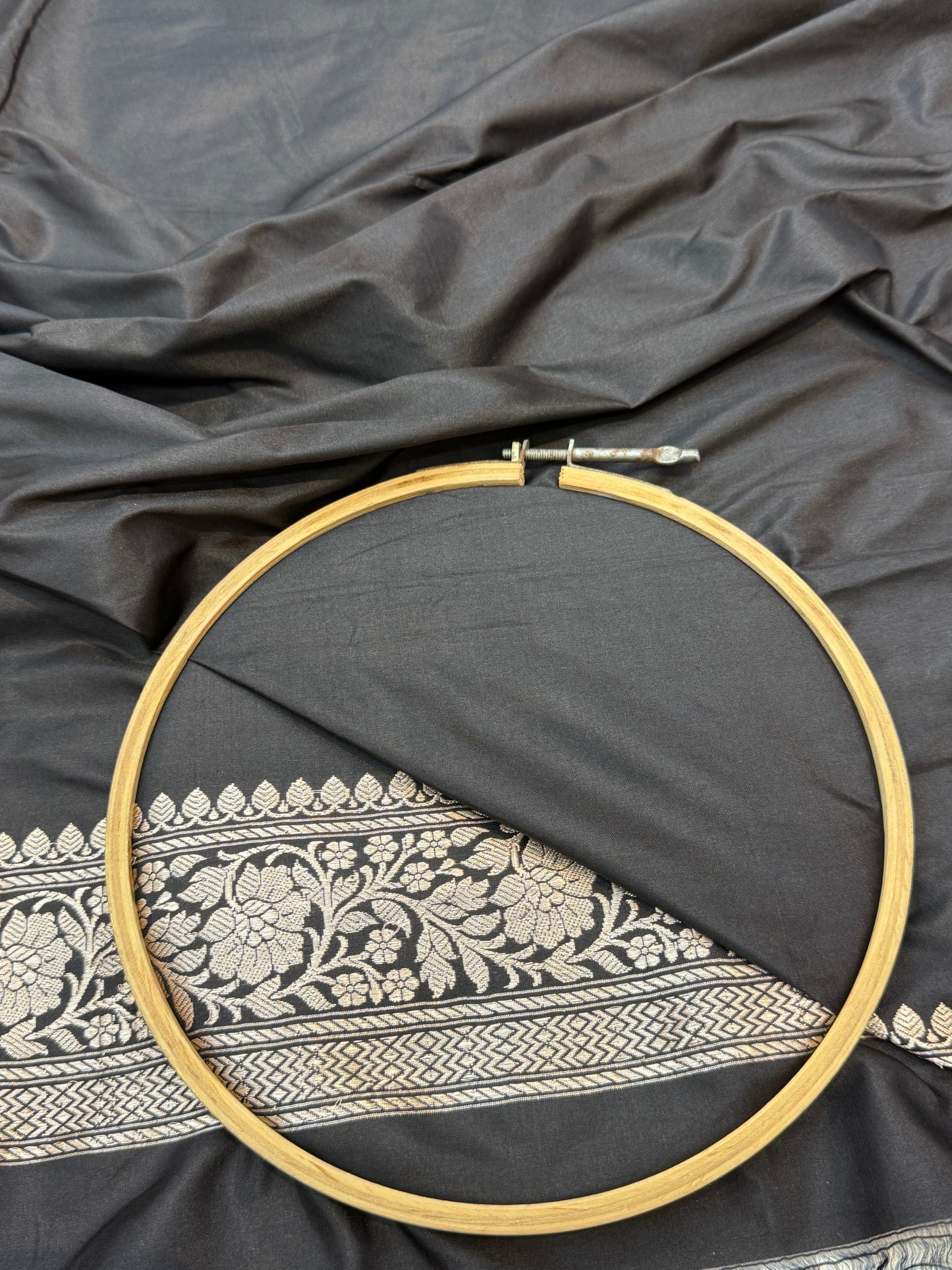 HANDWOVEN BLACK COLOR KATAN SUIT SET