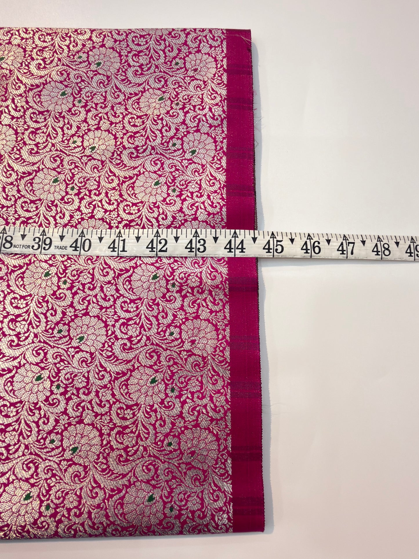 Rani Pink Colour Blended Brocade Fabrics