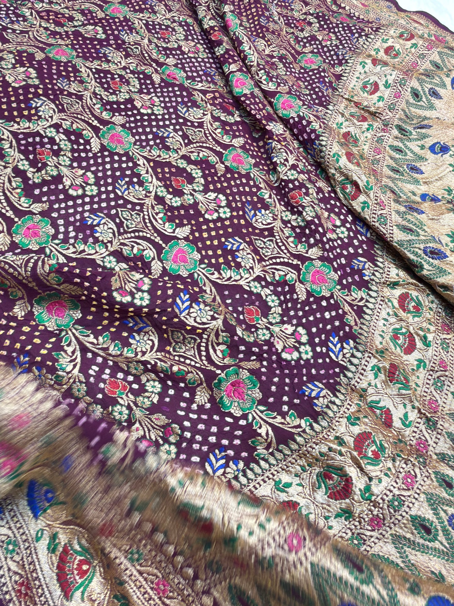 Wine Colour Chiffon Dupatta