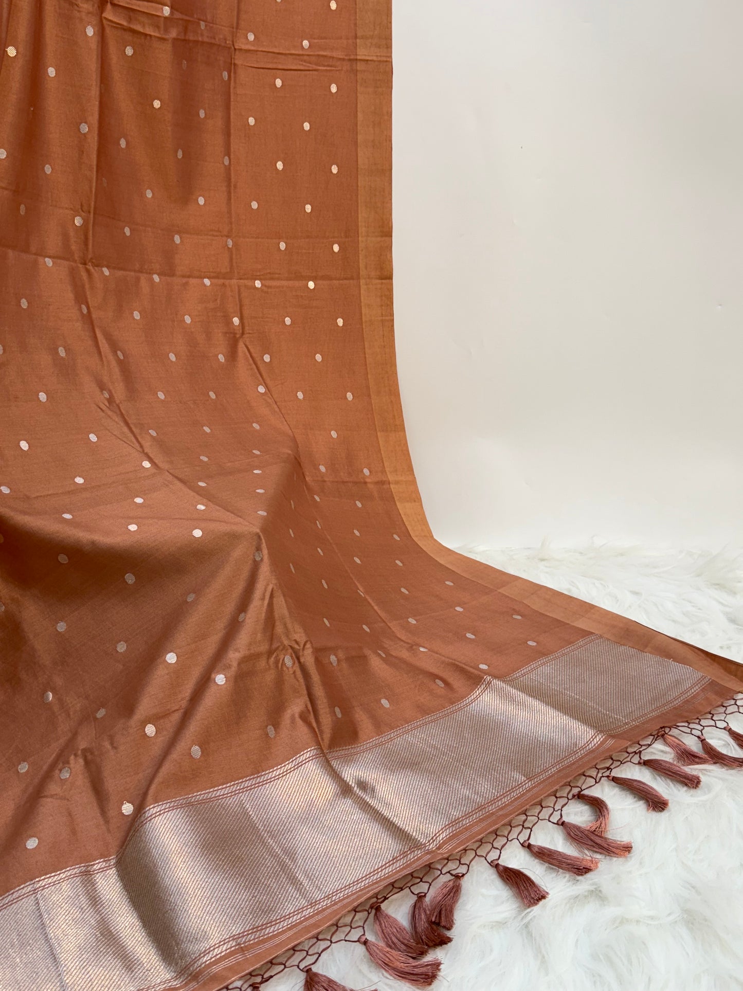 HANDWOVEN DARK BEIGH COLOR DUPATTA