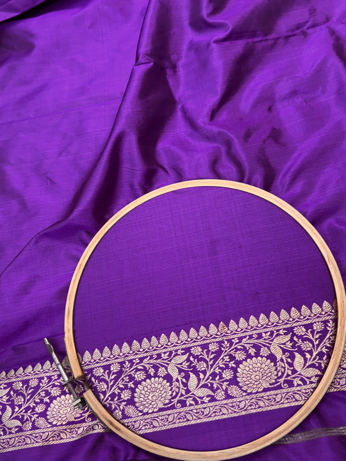 Handwoven Indigo Color Katan Suit Set