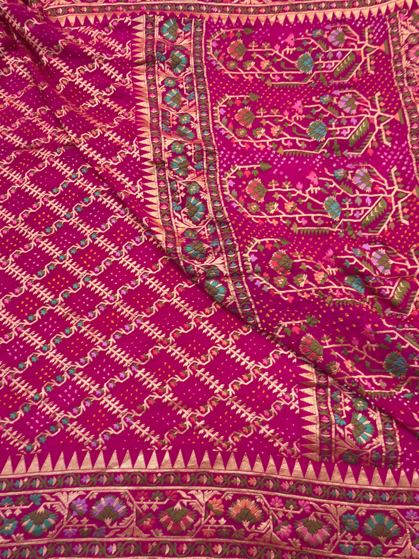 Rani Pink Colour Chiffon Dupatta