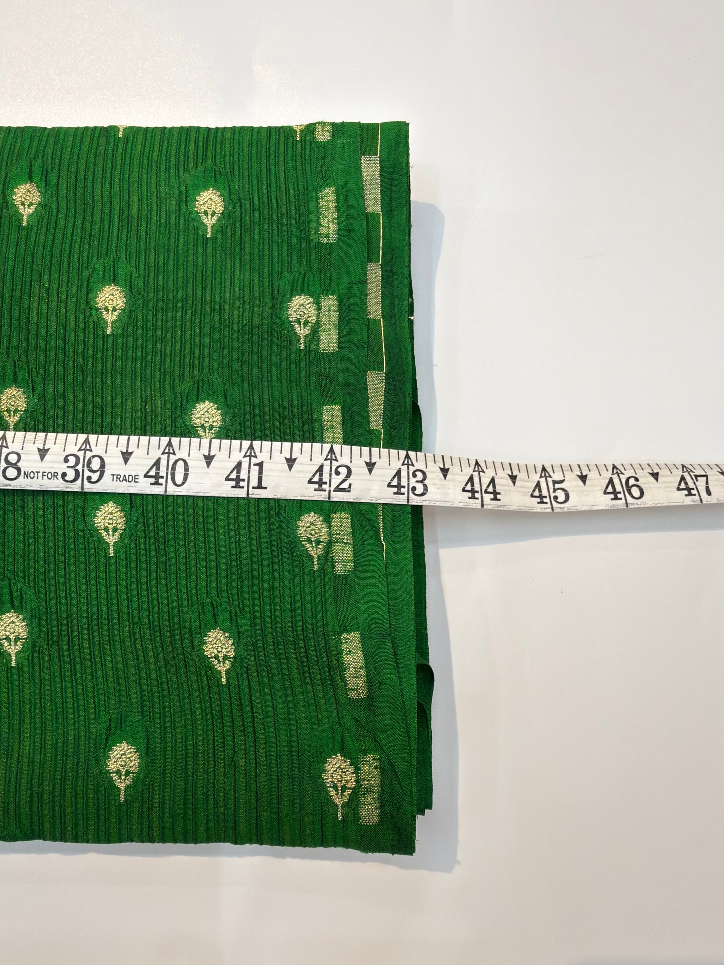 Pure Banarasi Brocade Green Colour Fabrics