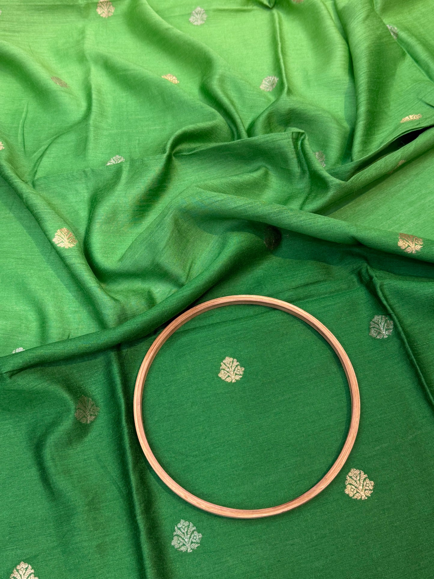 Handwoven Green Ombre Dye Munga Suit Set