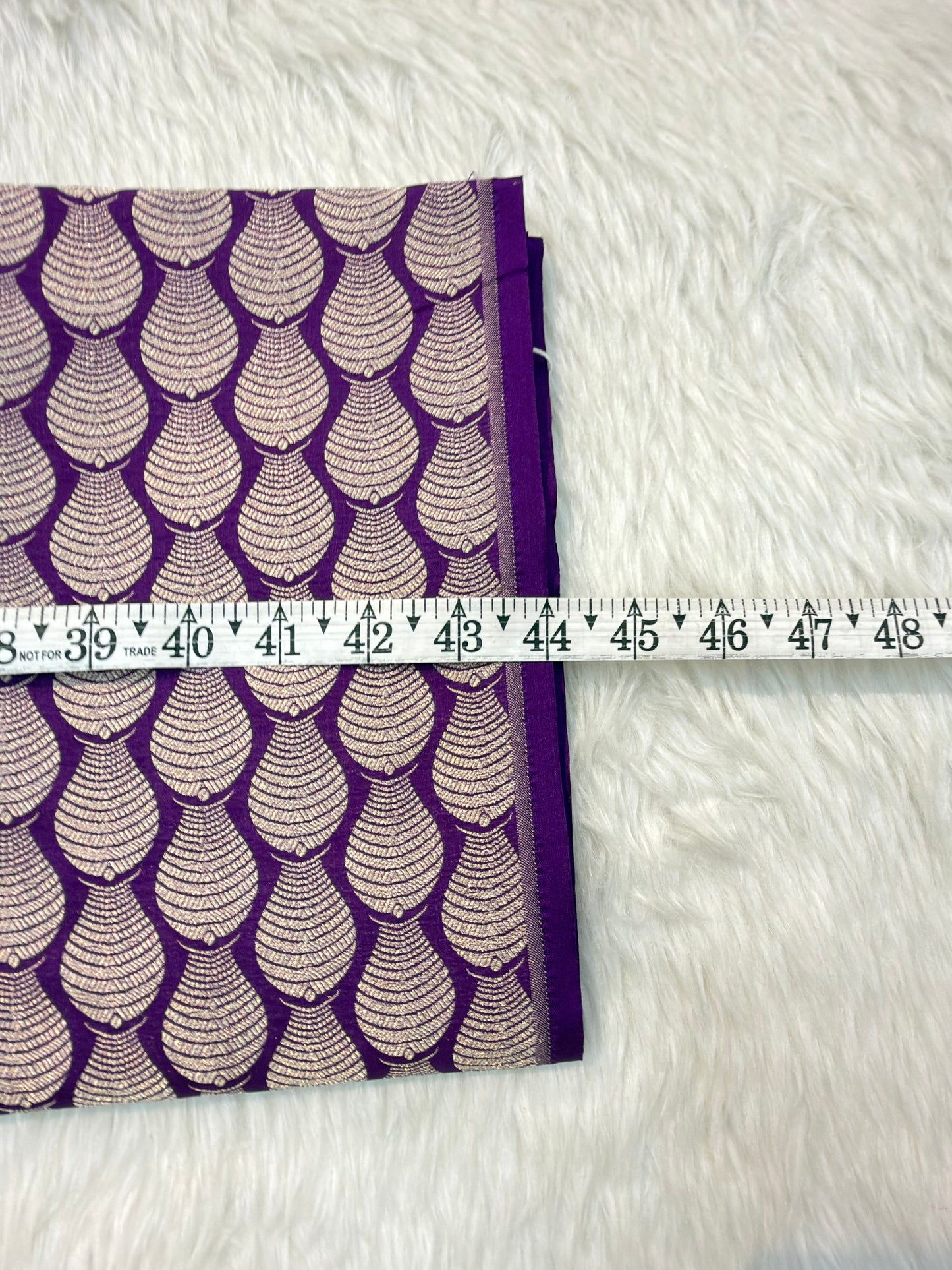 Purple Colour Blended Brocade Fabrics