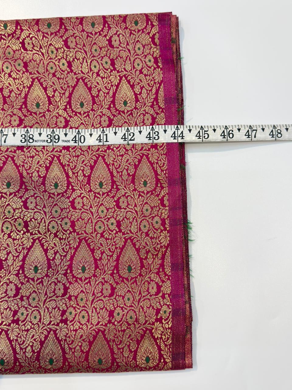 Rani Pink Colour Blended Brocade Fabrics