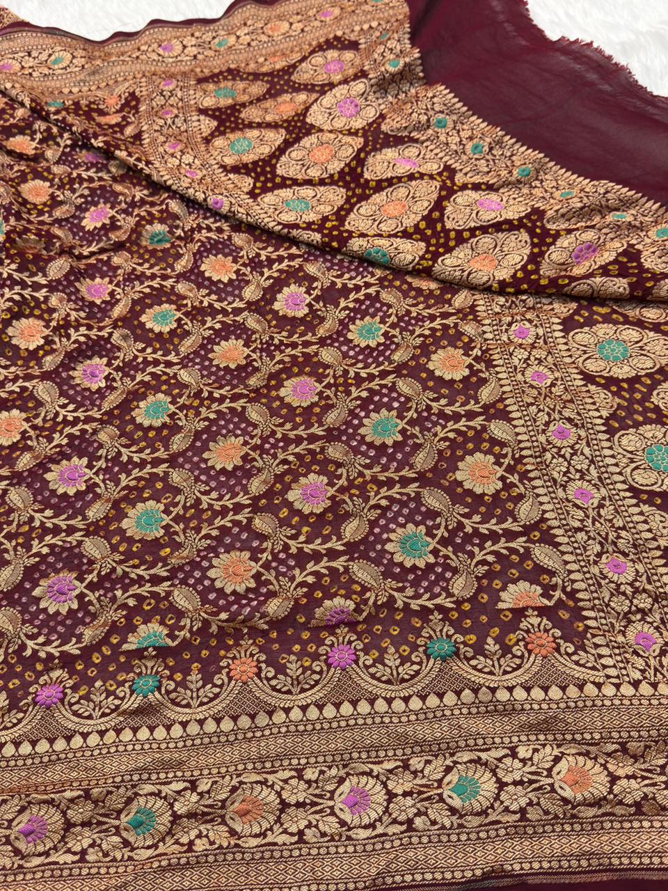 Chocolate Colour Chiffon Dupatta