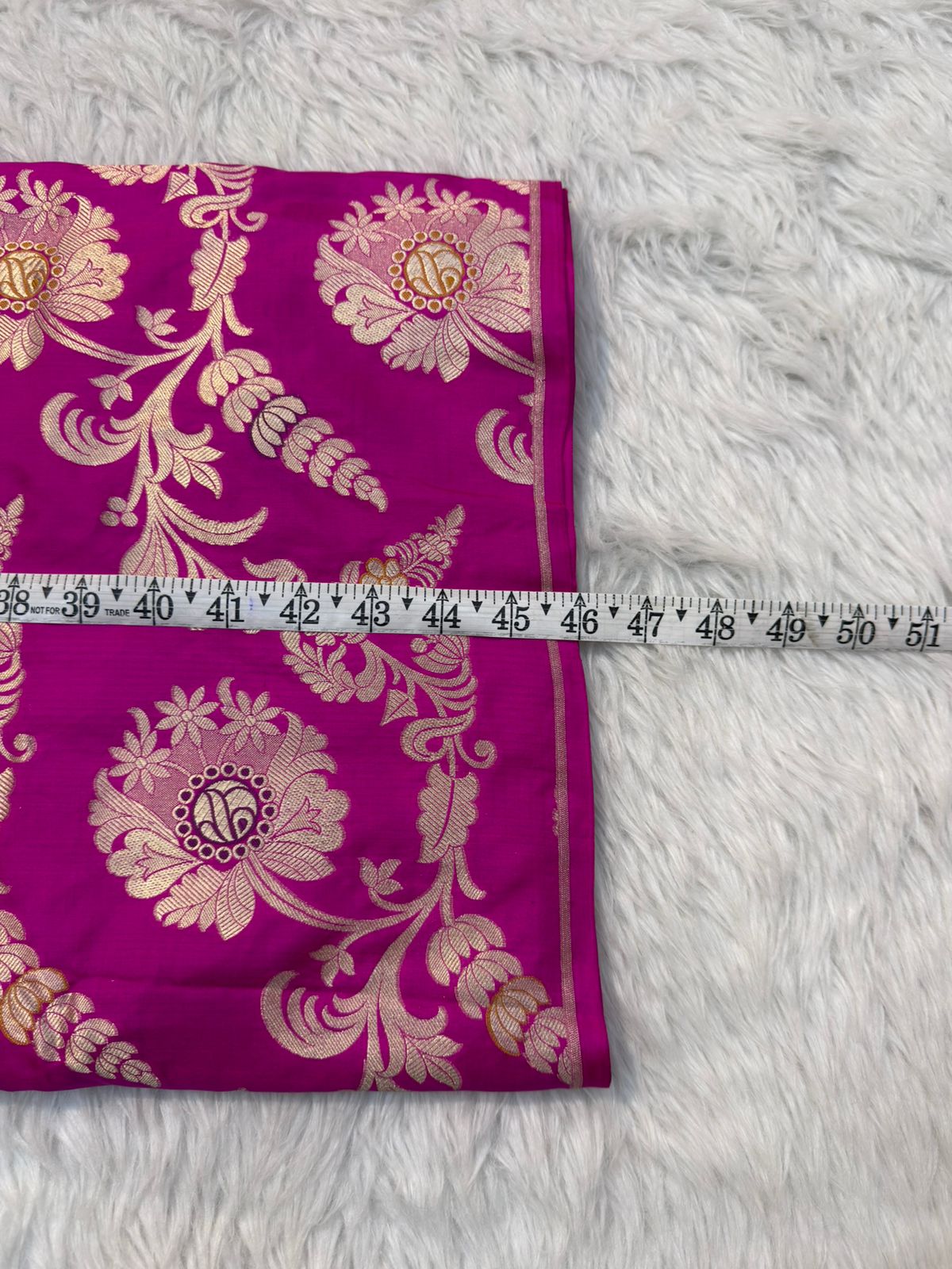 Pure Banarasi Brocade Rani Pink Colour Fabrics