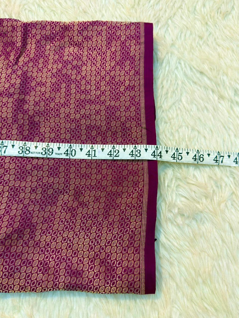 Pure Banarasi Brocade Rani Pink Colour Fabrics