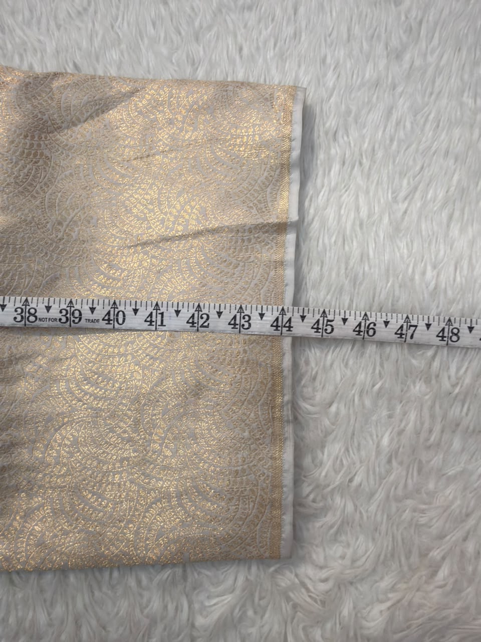 Pure Banarasi Brocade White Colour Fabrics