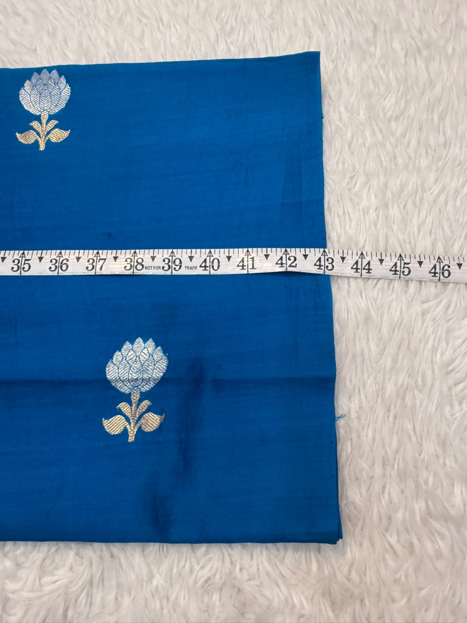 Handwoven Royal Blue Colour Chinya Silk Fabrics