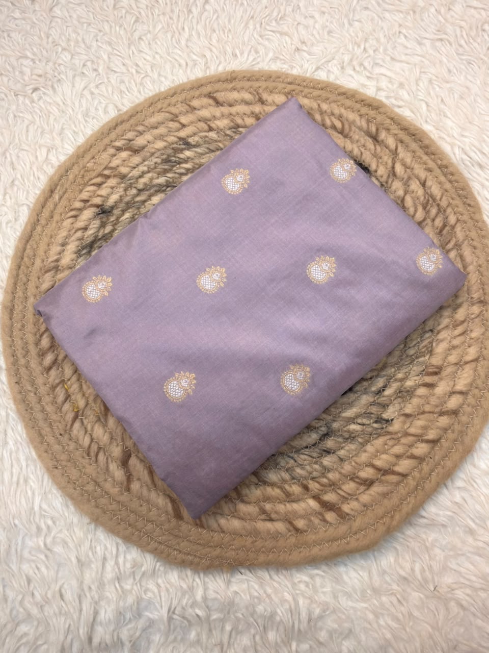 Pure Katan Silk Lilac Colour Suit Set
