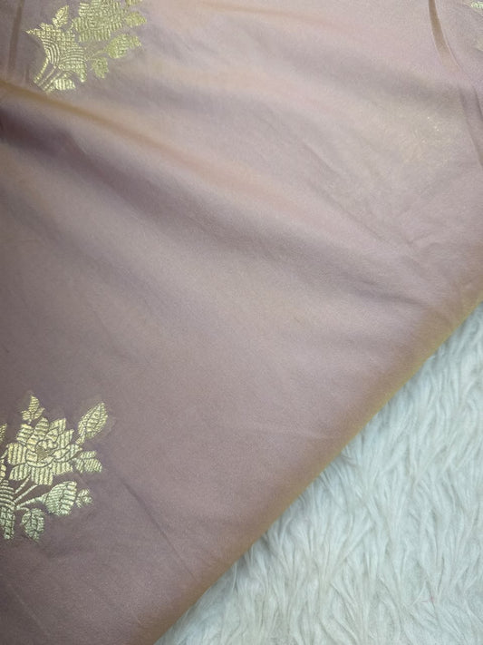 Mauve Colour Banarasi Katan Silk Fabrics