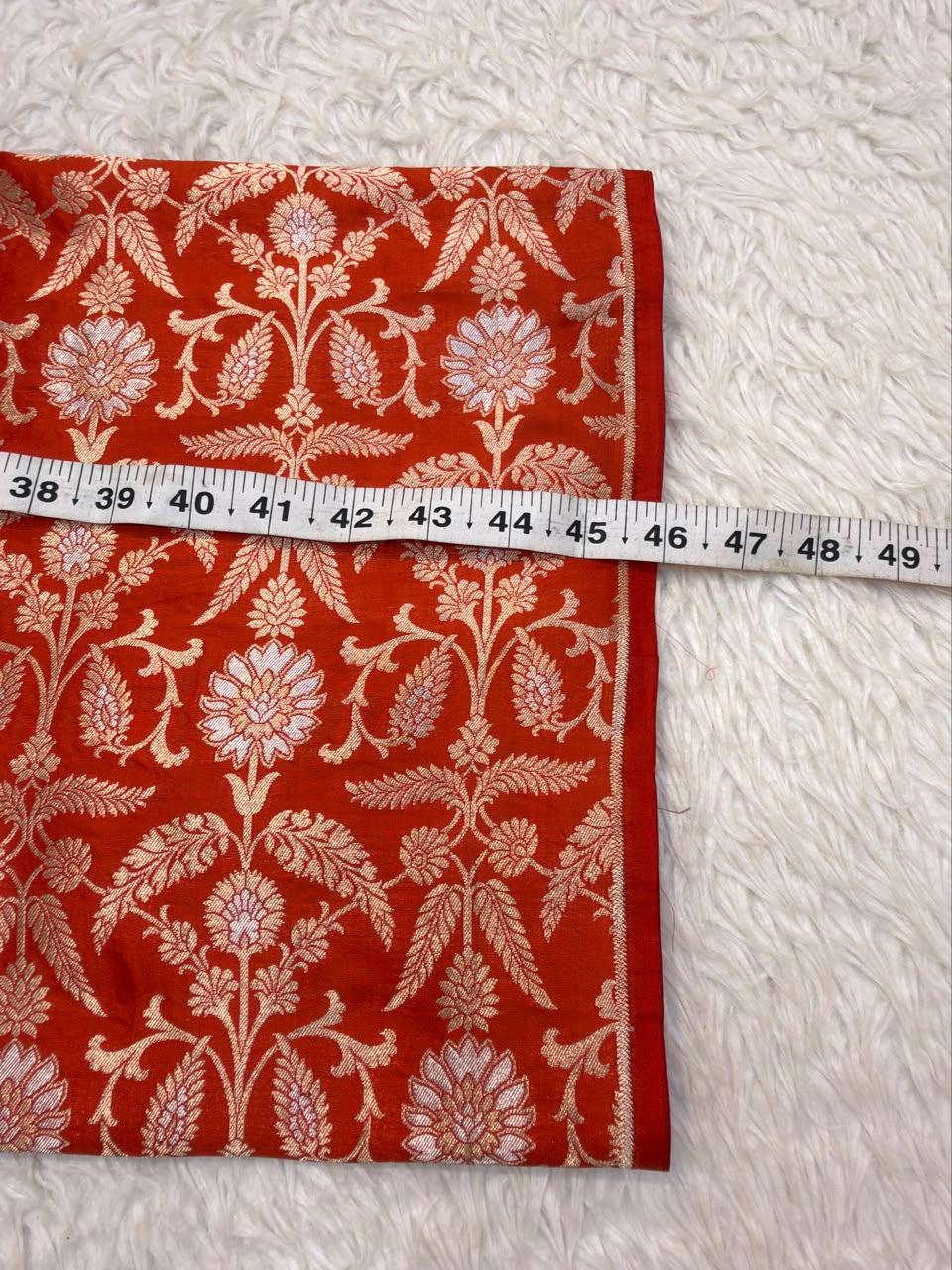 Pure Banarasi Brocade Red Colour Fabrics