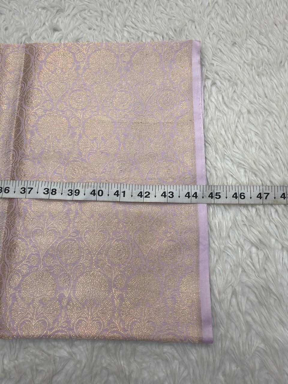 Pure Banarasi Brocade Baby Pink Colour Fabrics