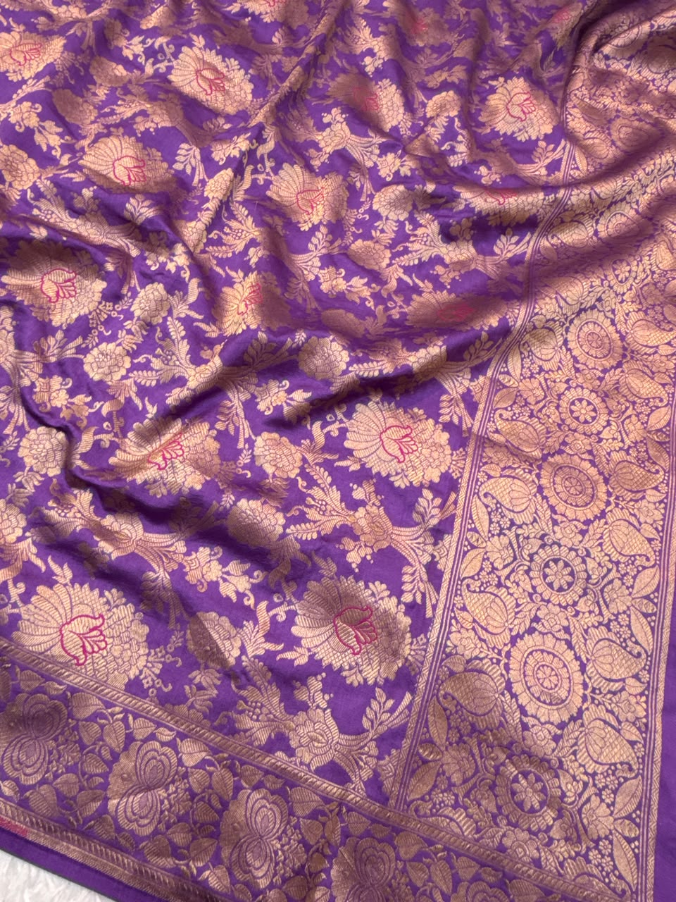 Pure Chinya Silk Purple Colour Suit Set