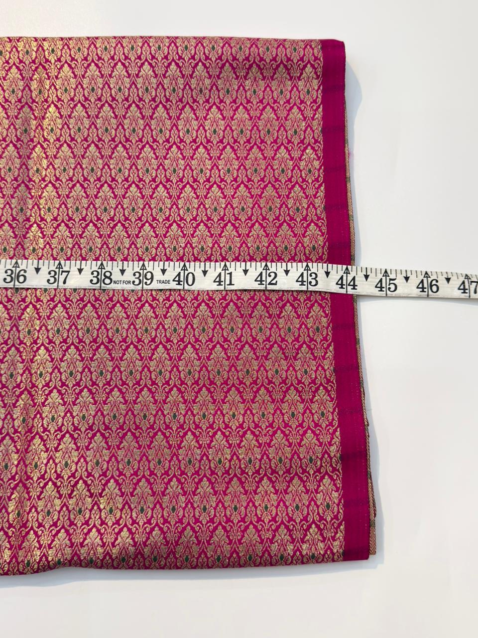 Rani Pink Colour Blended Brocade Fabrics