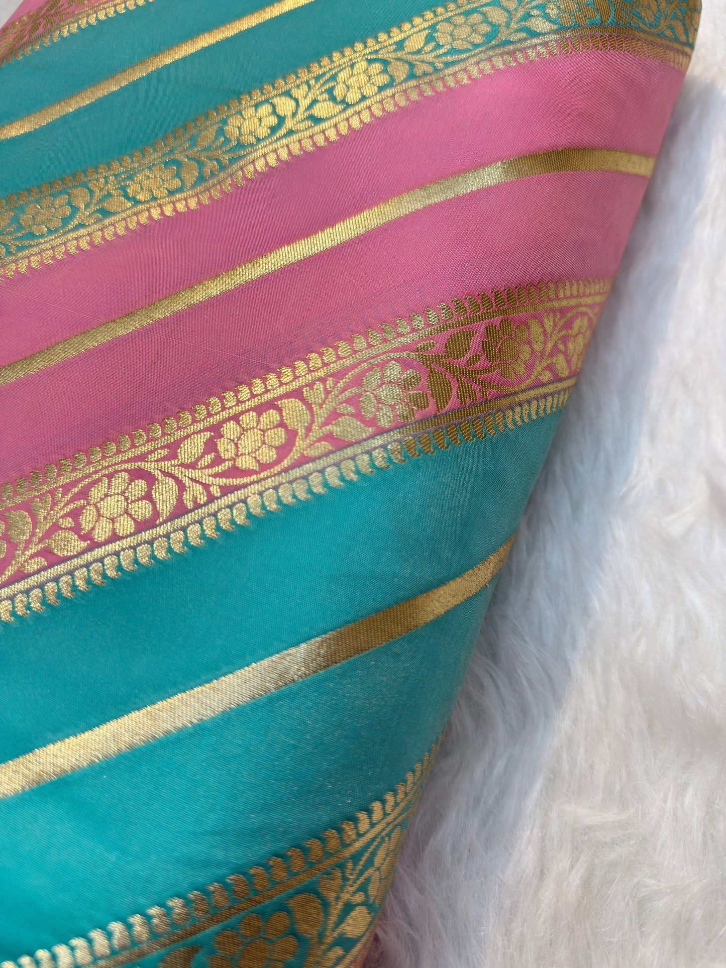 Banarasi Rangakat Polyster Silk Fabrics