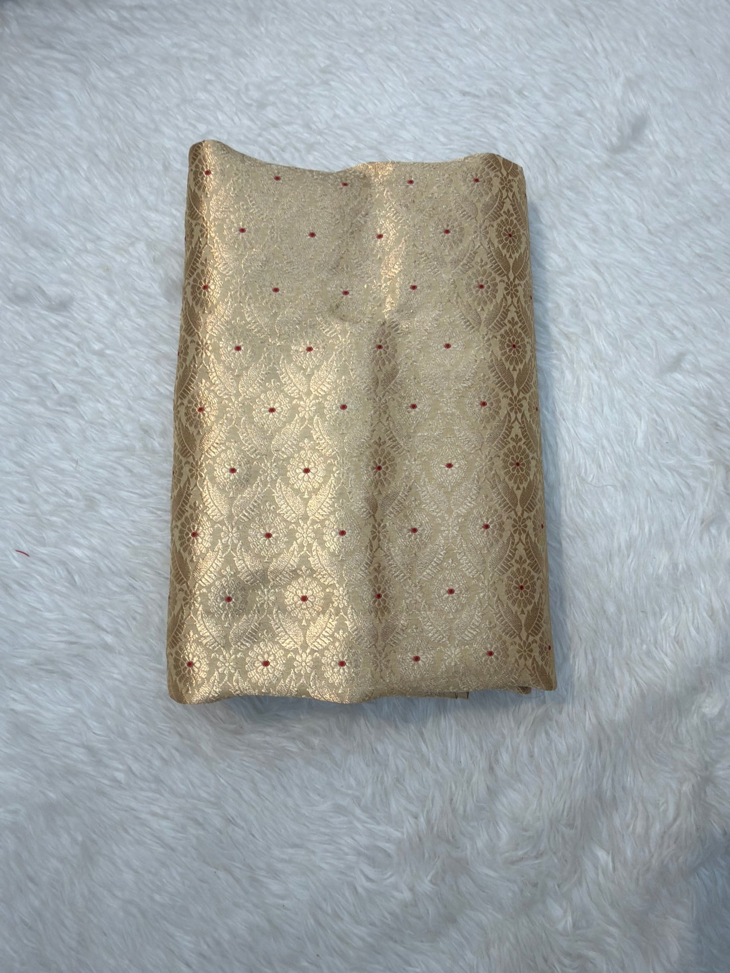 Pure Banarasi Brocade Gold Colour Fabrics
