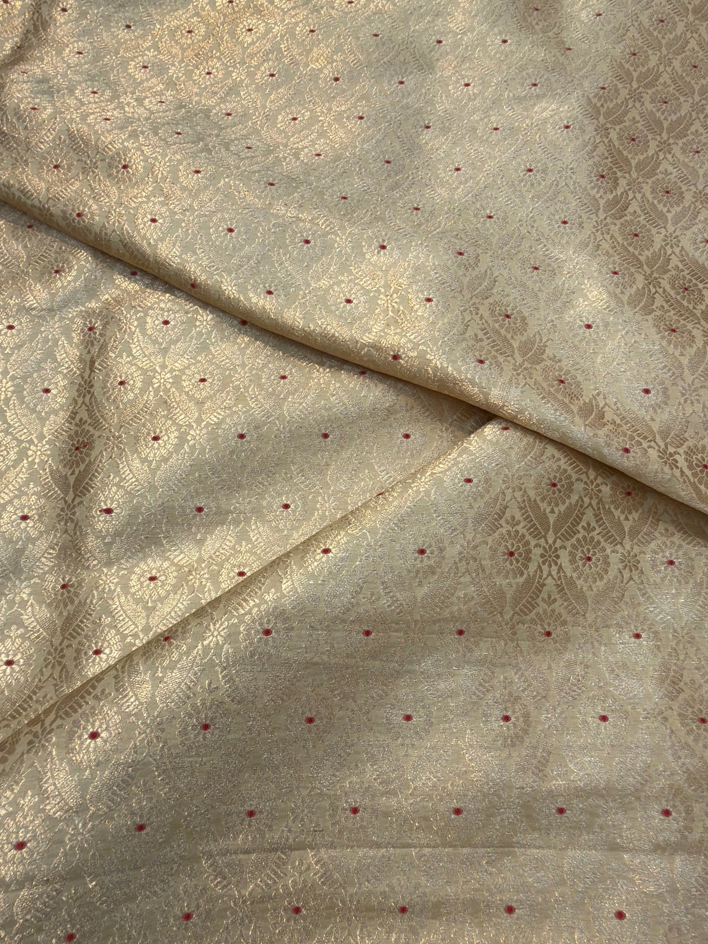 Pure Banarasi Brocade Gold Colour Fabrics