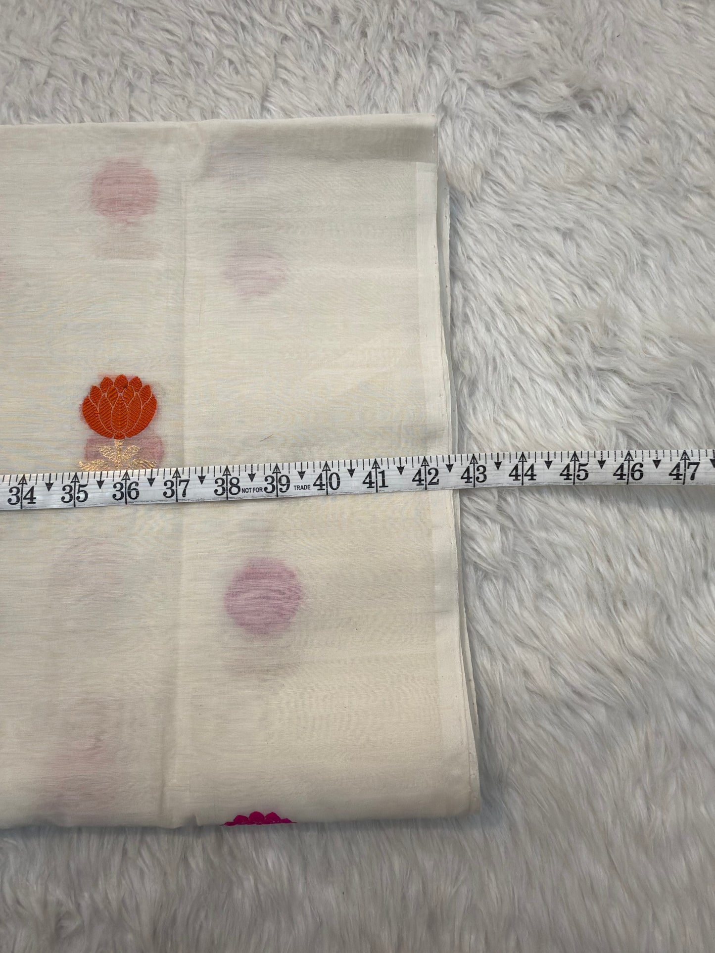 White Colour Cotton Silk Fabrics