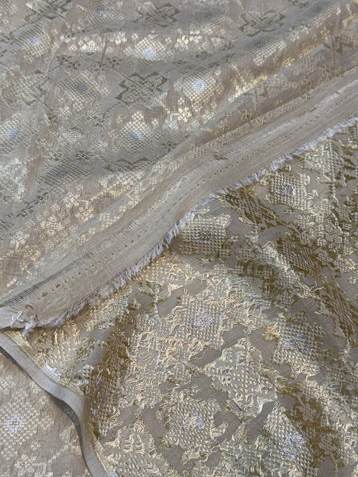 Pure Munga Silk Jaal Fabric