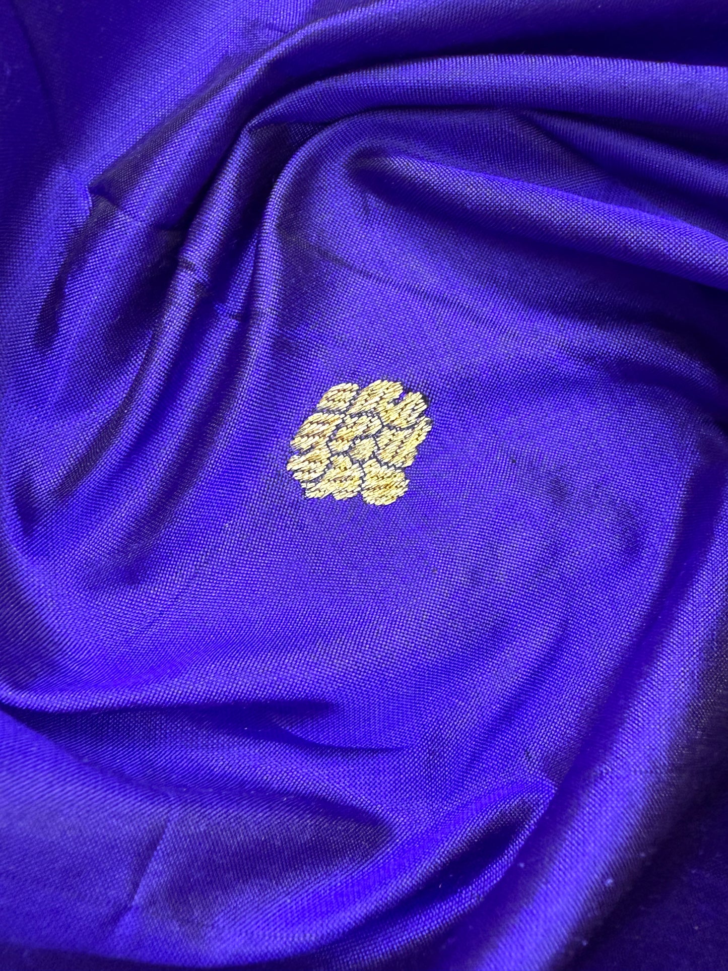 Handwoven Royal Blue Katan Silk Fabrics