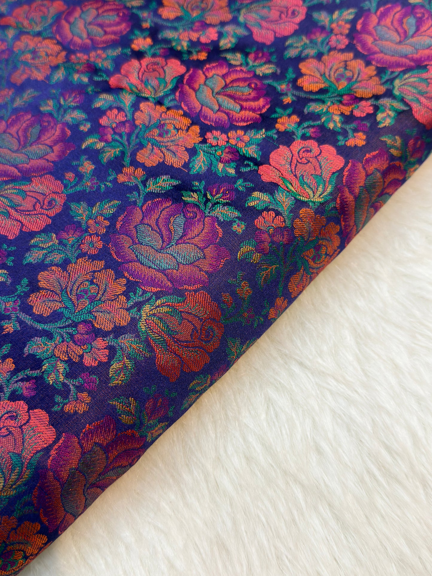 Pure Banarasi Reshmi Silk Jamawar Tanchoi Fabrics