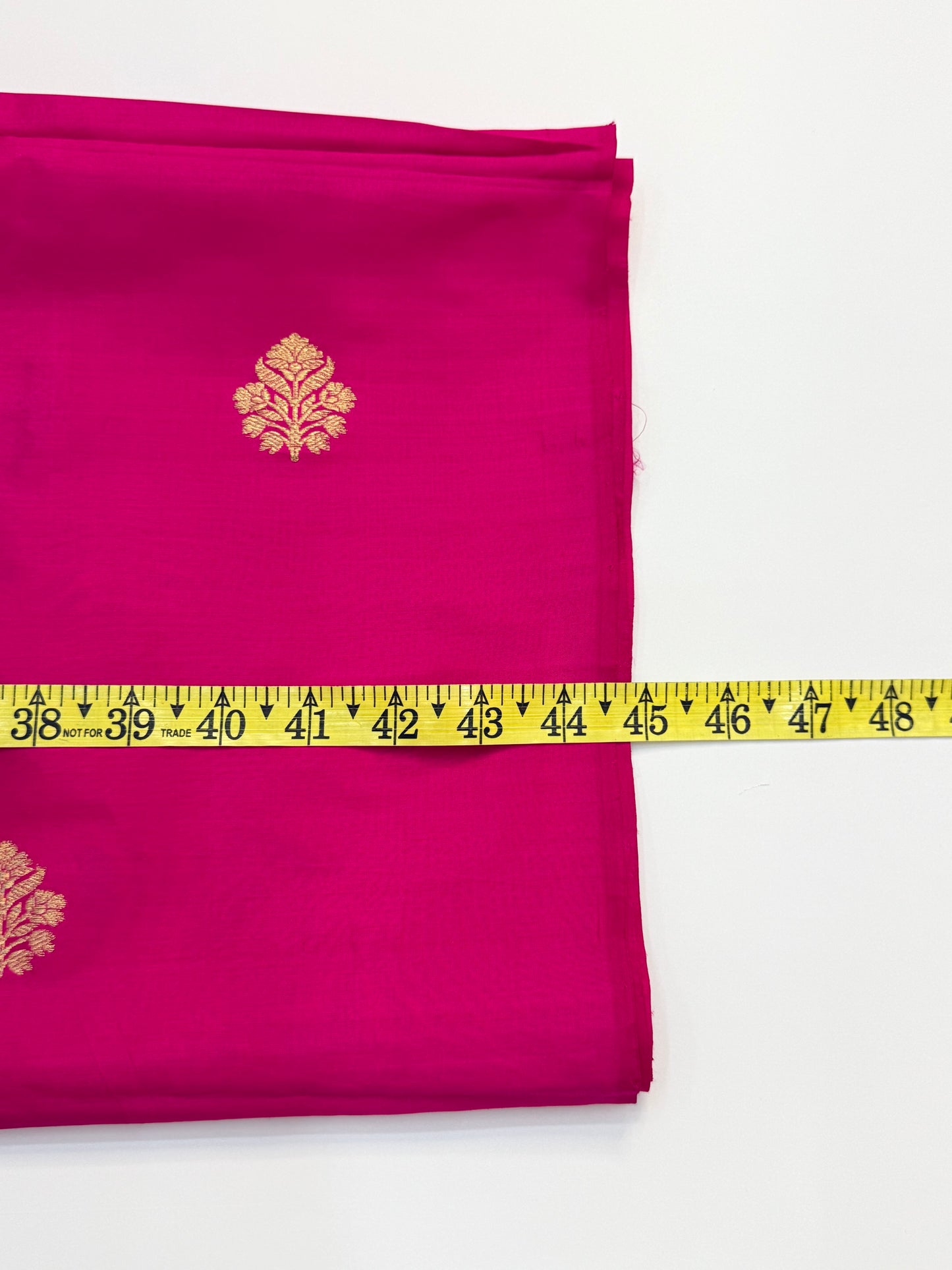 Handwoven Fuchia Pink Color Katan Silk Fabrics