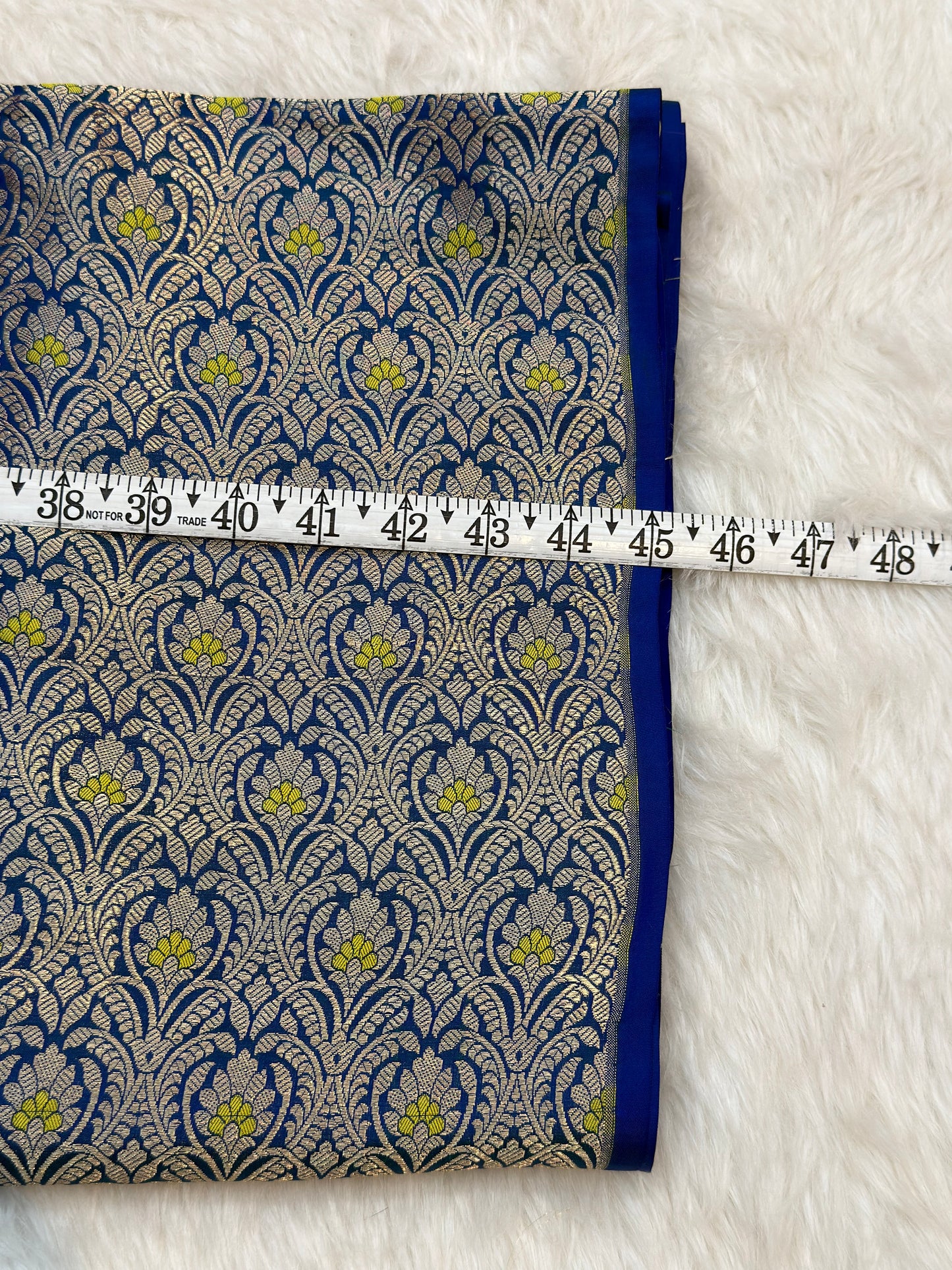 Pure Banarasi Brocade Royal Blue Colour Fabrics