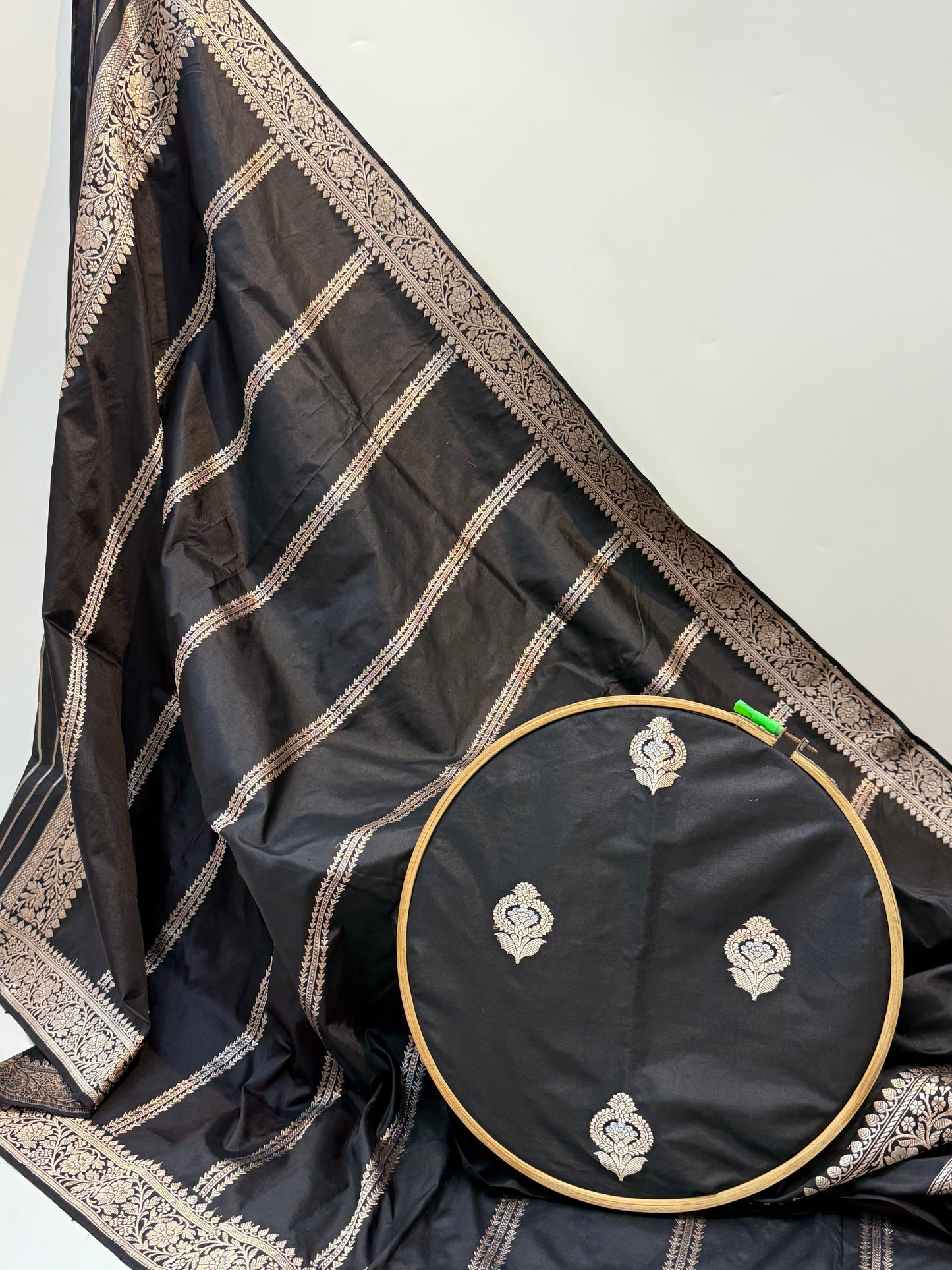 HANDWOVEN BLACK COLOR KATAN SUIT SET