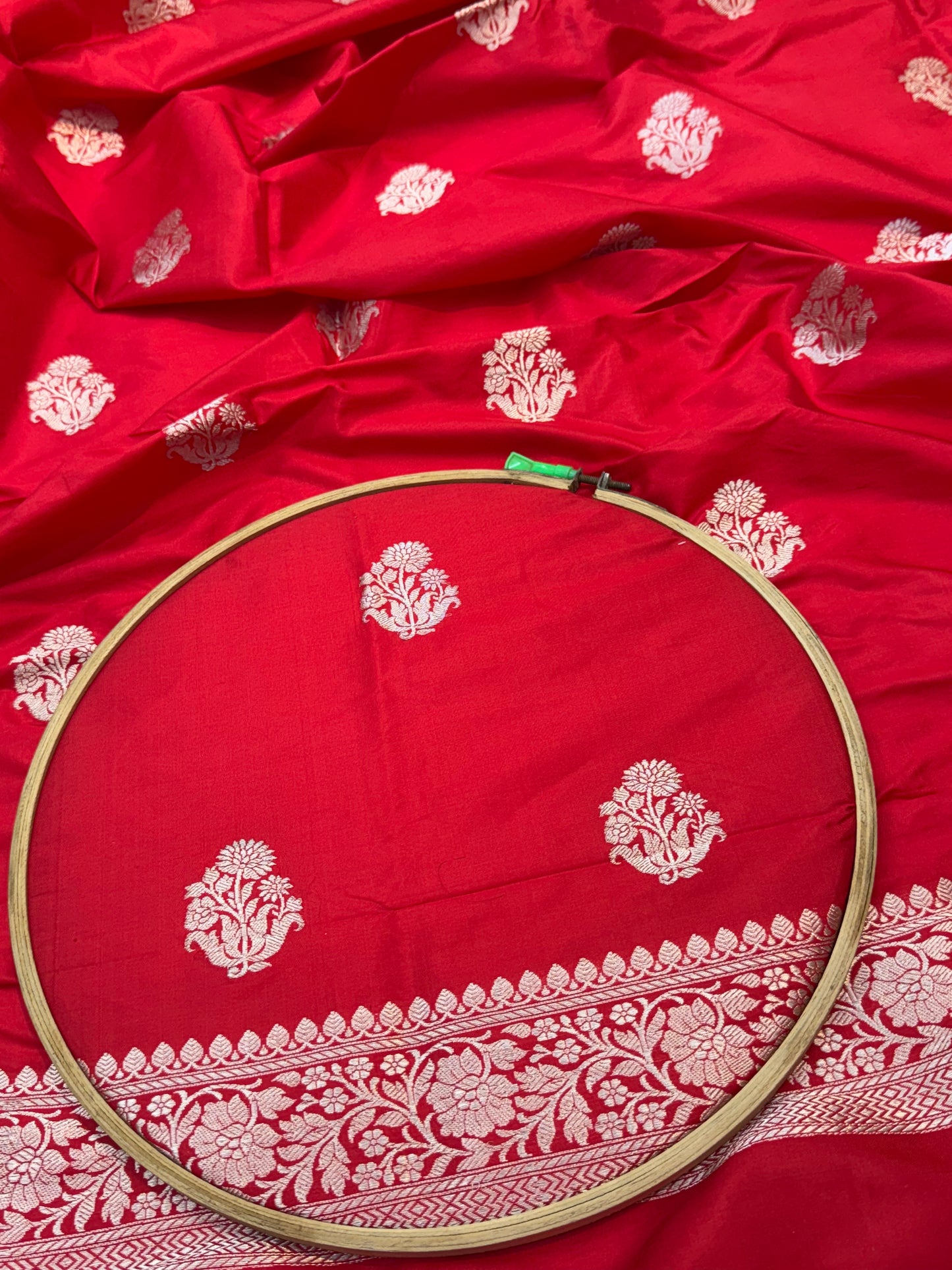 HANDWOVEN RED COLOR KATAN SUIT SET