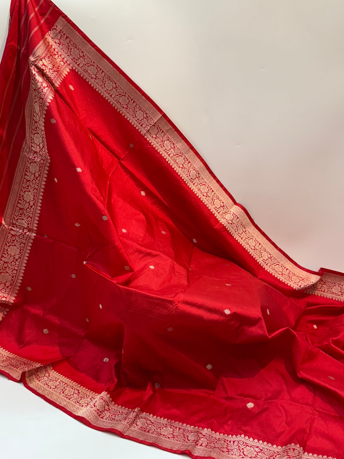 HANDWOVEN RED COLOR KATAN SUIT SET