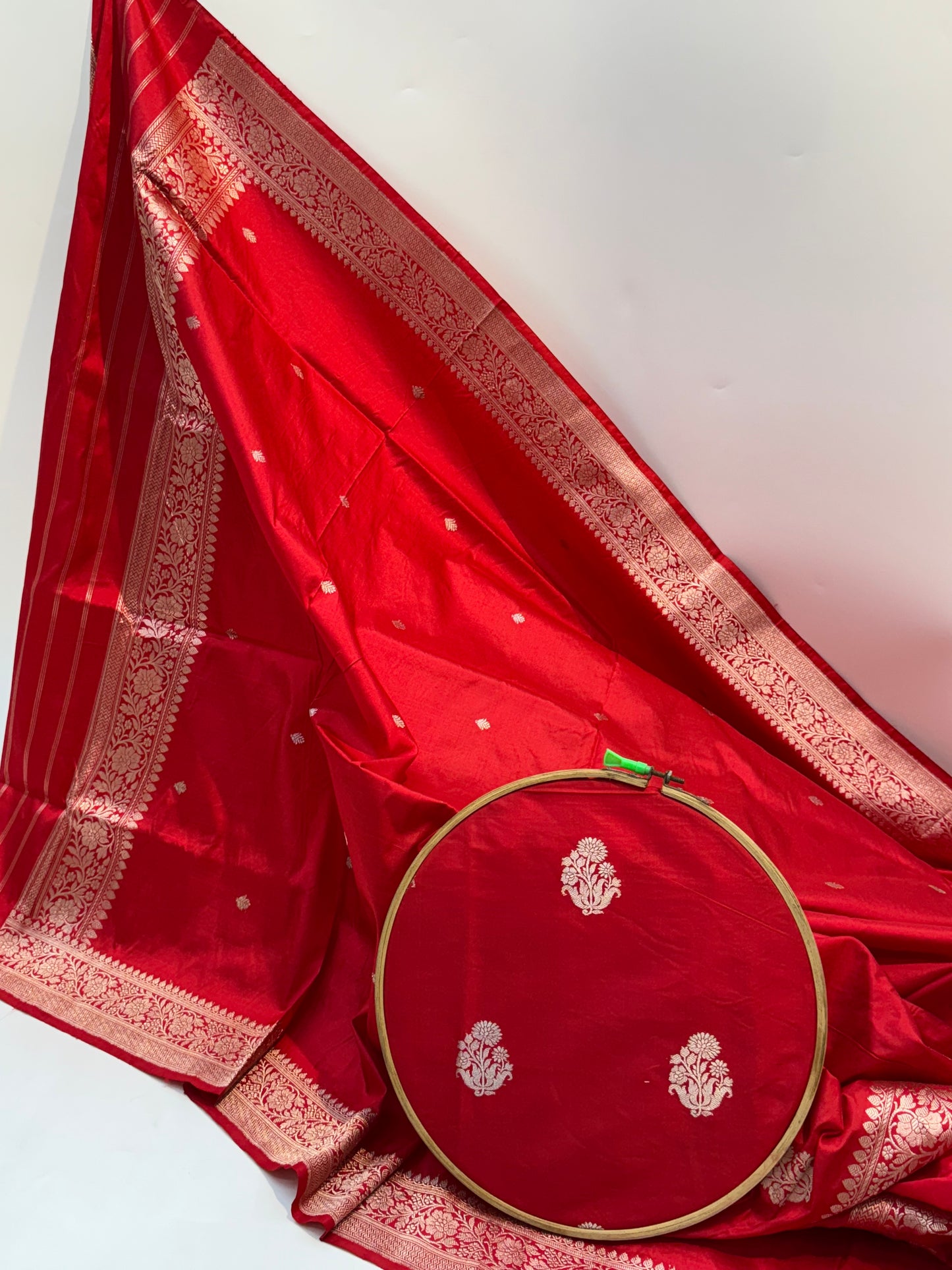 HANDWOVEN RED COLOR KATAN SUIT SET