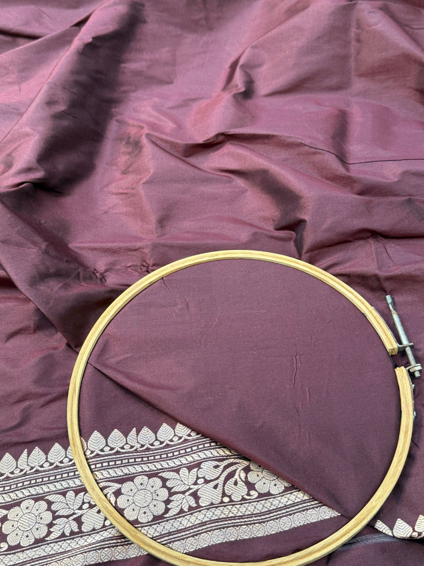 HANDWOVEN CHOCOLATE COLOR KATAN SUIT SET