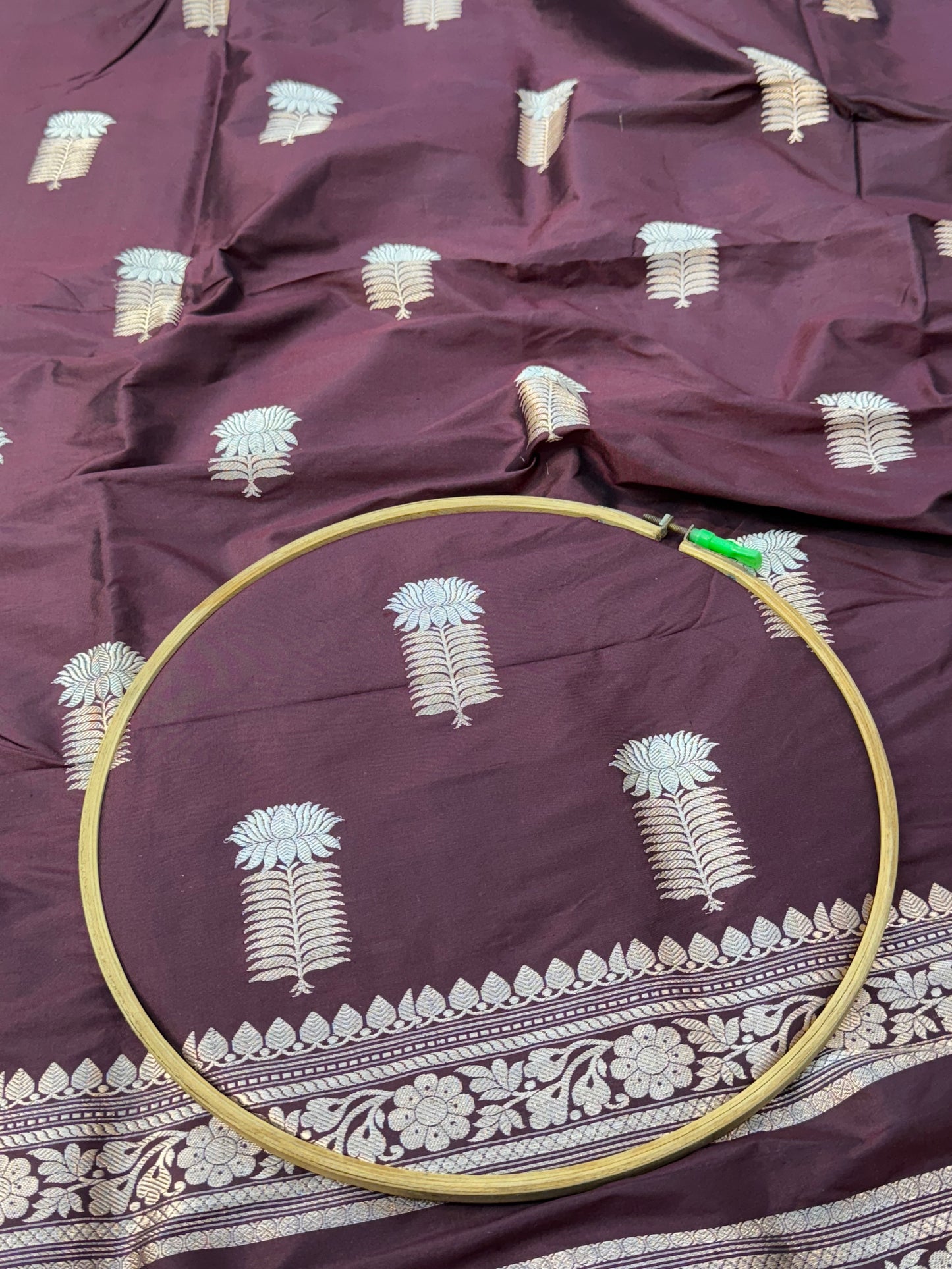 HANDWOVEN CHOCOLATE COLOR KATAN SUIT SET