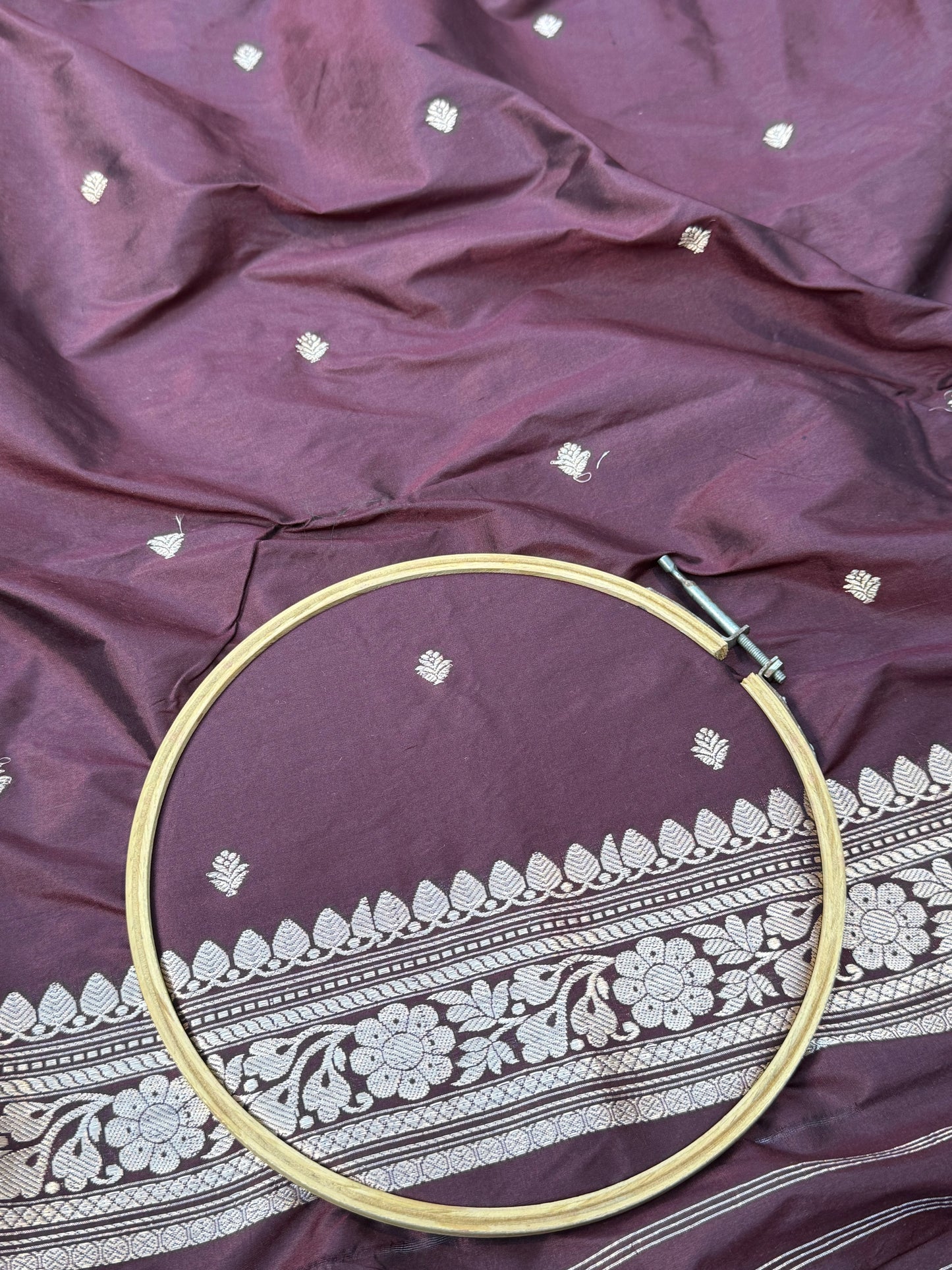 HANDWOVEN CHOCOLATE COLOR KATAN SUIT SET