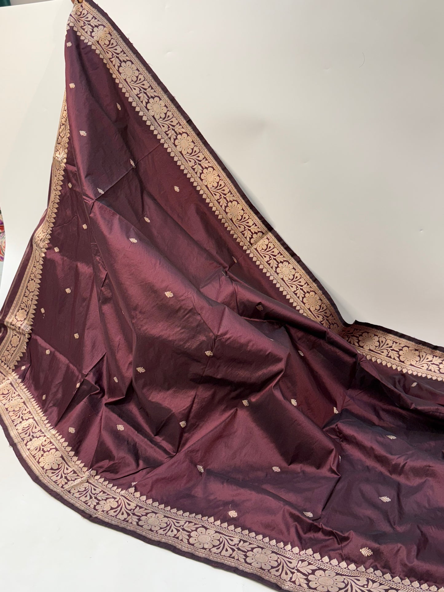 HANDWOVEN CHOCOLATE COLOR KATAN SUIT SET