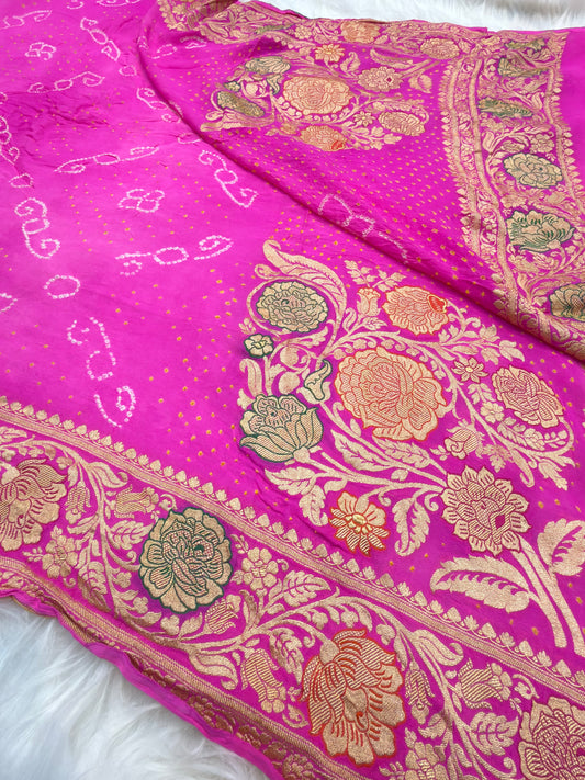 Pink Colour Chiffon Dupatta