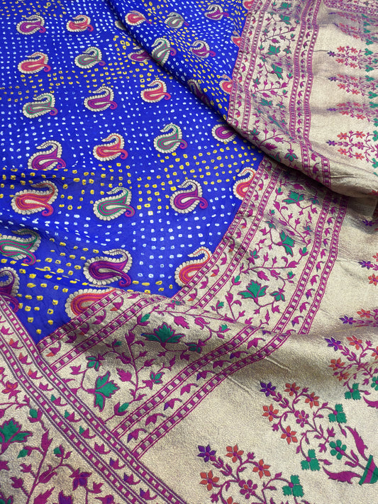 Royal Blue Colour Chiffon Dupatta